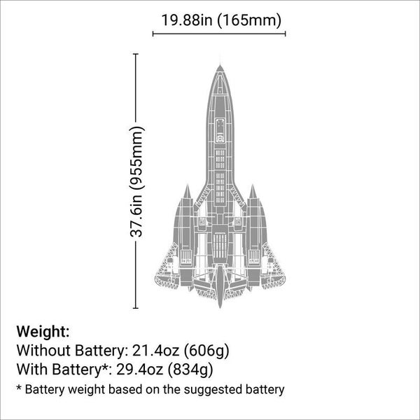 SR-71 Blackbird Twin 40mm EDF BNF Basic with AS3X and SAFE Select by Eflite Carousel 2