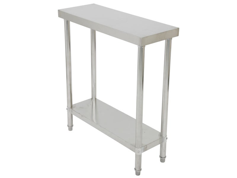 0.8m x 30cm Stainless Steel Commercial Work Bench Counter Top with Lower Shelf Carousel 1