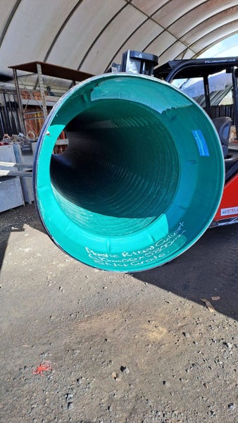 Heavy Duty Plastic Ribbed Culvert Pipe 630mm OD x 530mm ID x 5800mm Long Carousel 2
