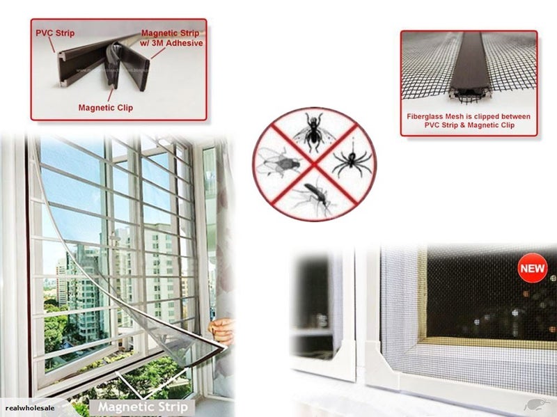 DIY 350mmx1260mm Window Screens Net for House Windows Carousel 1
