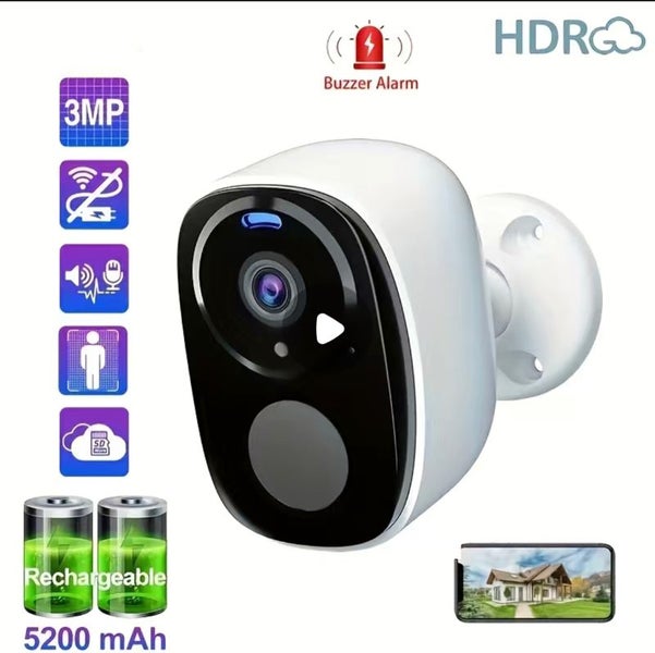 2K 3MP Outdoor Wireless Security Camera - Battery Powered CCTV Camera Carousel 1