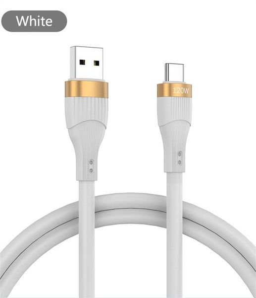 1PC 1.2m Data Line 120W Extra Thick 6A USB C Type C Cable Universal Carousel 2