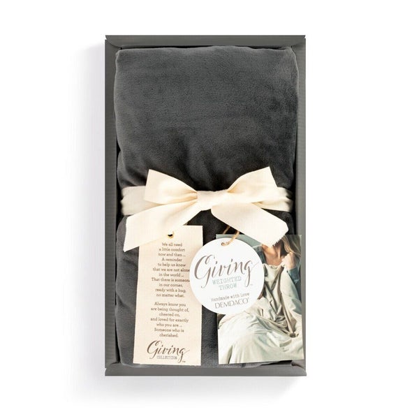 Demdaco Giving Weighted Blanket - Charcoal Carousel 1