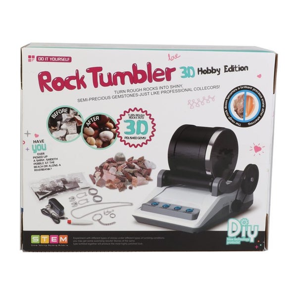 Rock Tumbler Kit, Rock Tumbling set, Gemstone Polisher - AC Power Carousel 11