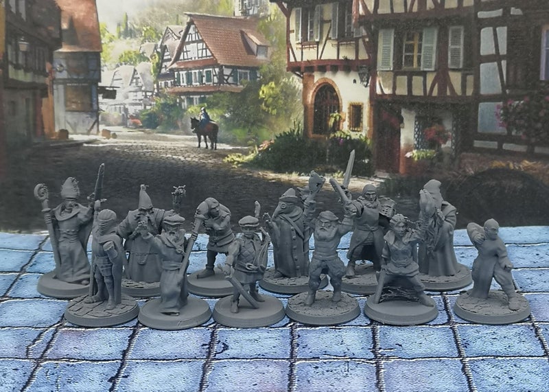 Adventurers Hero PC Miniatures Set #1 Dungeons and Dragons dice4dungeons Brite Carousel 1