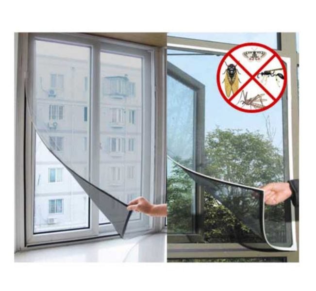 Green Frame Pull Out Fly Screen 660MM X 960MM DIY Magnetic Insect Screen Kit Carousel 1