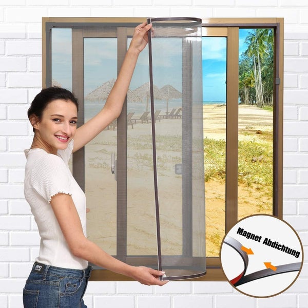 Diy Insect Screen Brown Frame 770mm X 570mm / Insect Screen Kit (Flyscreen) Carousel 2