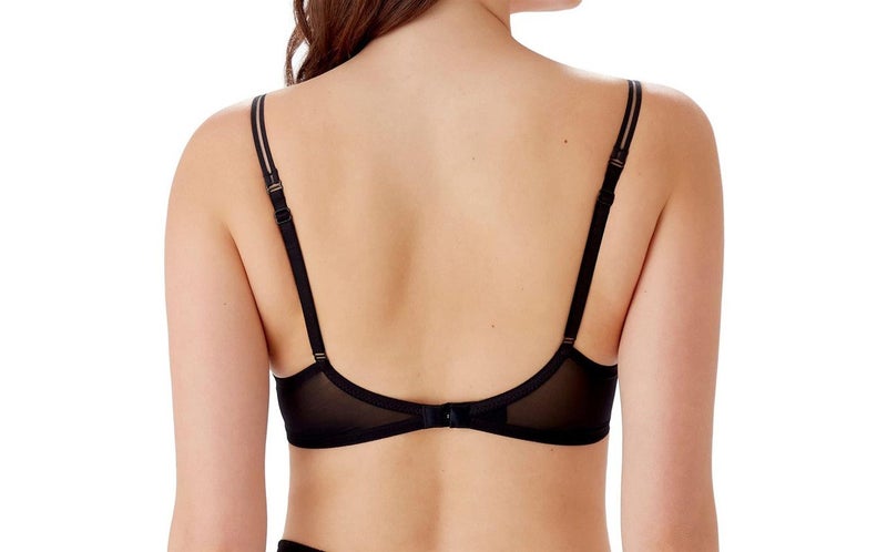 Gossard Illusion 18401 Underwired Padded Plunge Bra Black/Red CS Carousel 2