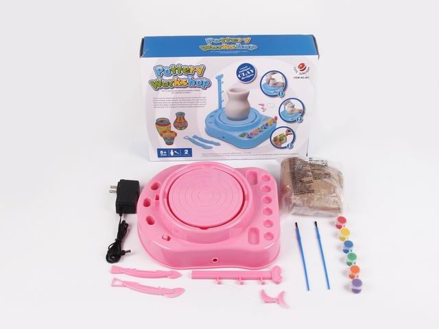 Complete Pottery Wheel and Painting Kit for Young Artists - AC Power Option! Carousel 1