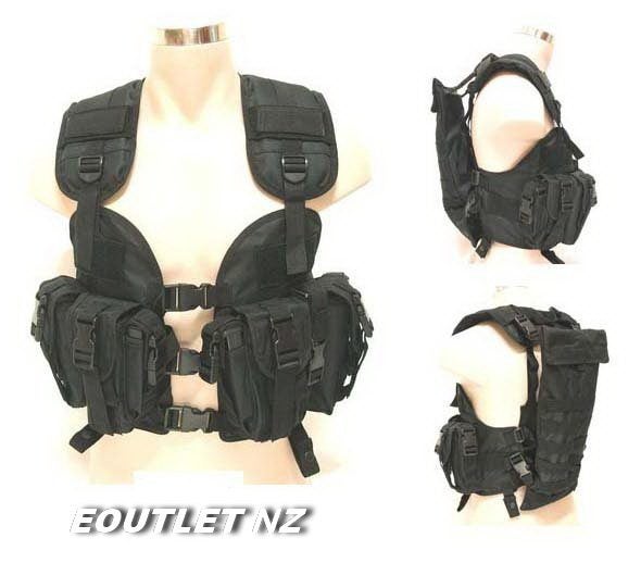 *ON SPECIAL* CQB Navy Seal LBV Modular Tactical Vest Black Carousel 1