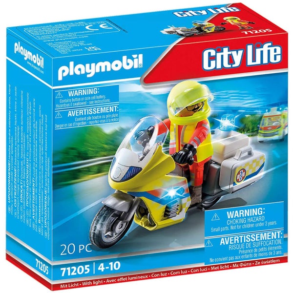 Playmobil Rescue Motorcycle with Flashing Light Carousel 1
