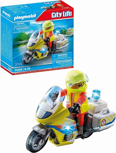 Playmobil Rescue Motorcycle with Flashing Light Carousel 4