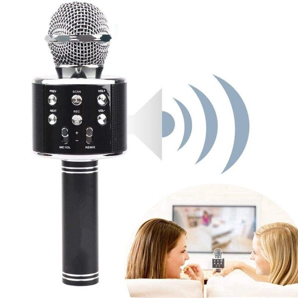 Bluetooth Karaoke Microphone Speaker Handheld Mic KTV Player Wireless Party Mic Carousel 1