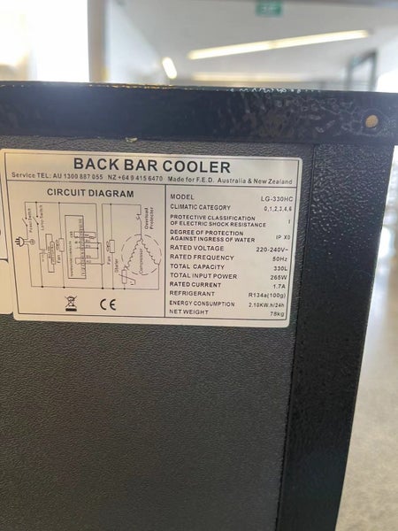 330L Commercial Bar Fridge - 3 Glass Door - Drinks Display Refrigerator62960459154945114