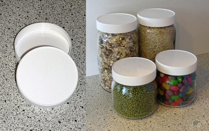20 New Plastic Lids for Agee Utility Jars Carousel 1