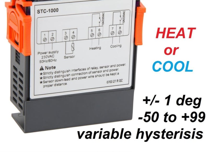 Temperature Controller 24V STC-1000 2 Relay BA4 Carousel 2