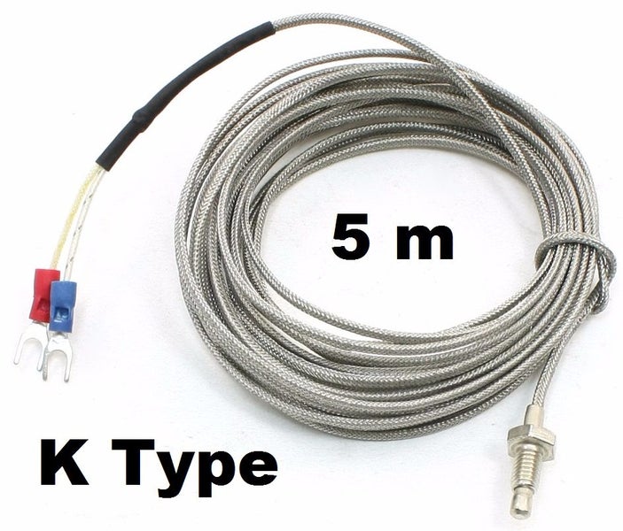 K Thermocouple Temperature Sensor 5 M probe M8 Stud YA8 Carousel 1