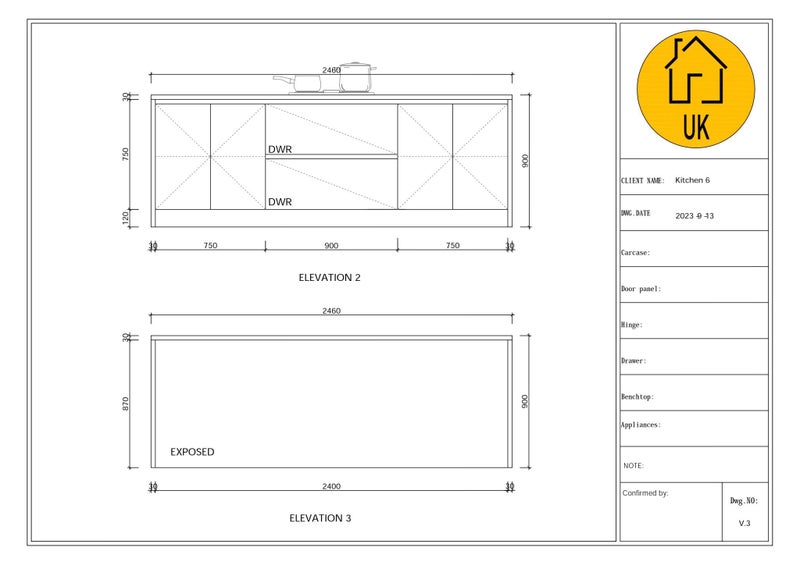 Galley Style Flat Pack Kitchen –Acrylic White – Modern, Durable & DIY-Friendly Carousel 6