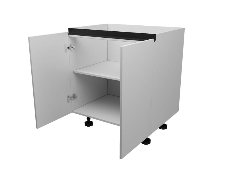 600mm Handless Double Door Base Unit – Flat Pack Kitchen Cabinet Carousel 1