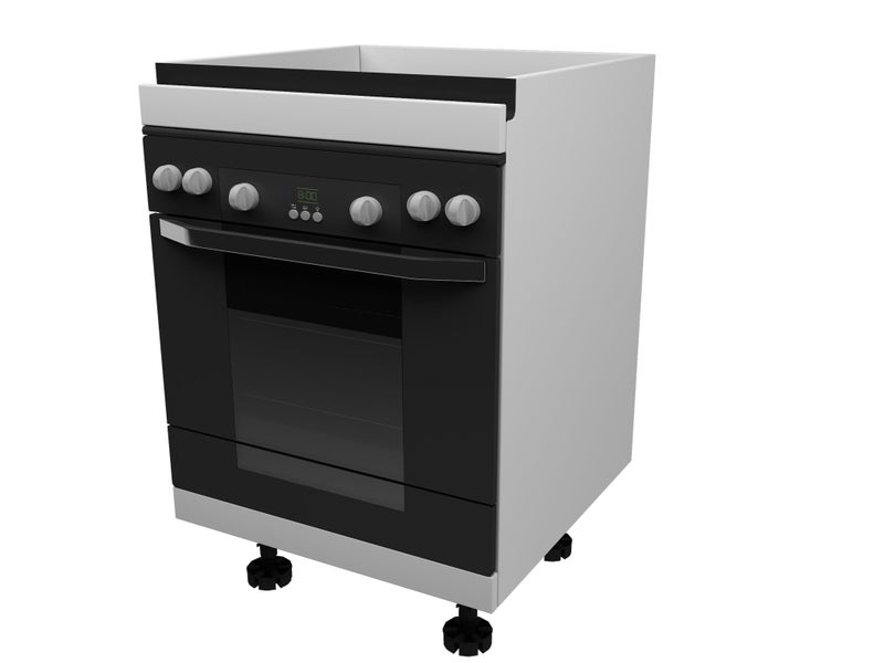 600mm Handle-less Base Oven Unit | Flat Pack Kitchen Cabinet Carousel 1