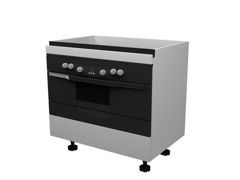 900mm Handless Base Oven Unit with Bottom Drawer | Flat Pack Cabinet Carousel 2