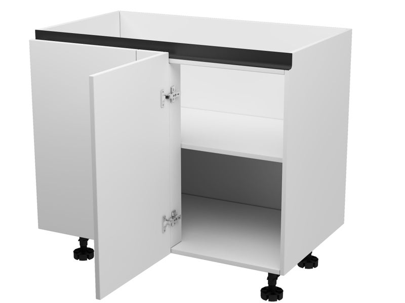 1000mm Handless Blind Corner Base Unit – Flat Pack Kitchen Cabinet Carousel 2