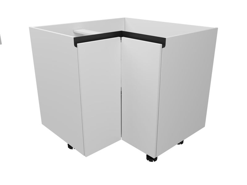 900x900mm Base Corner Cabinet | Handleless Flat Pack Kitchen Unit Carousel 1