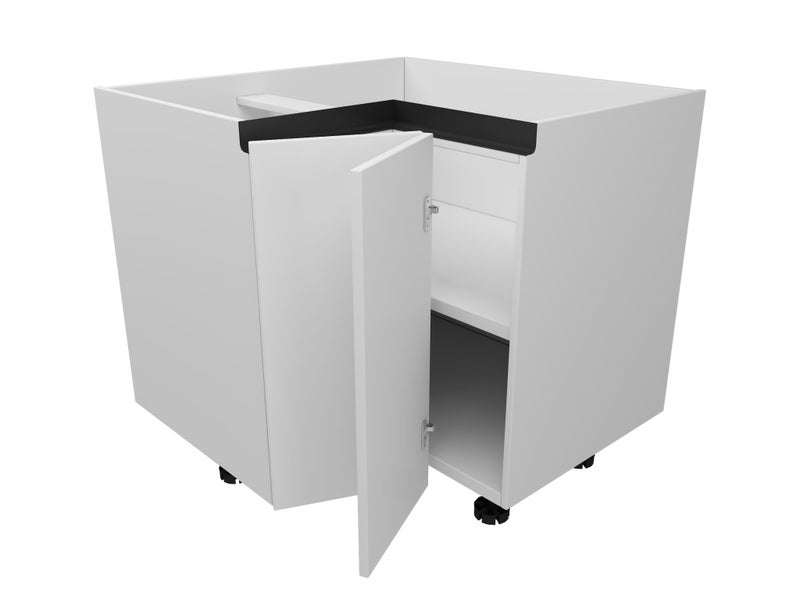900x900mm Base Corner Cabinet | Handleless Flat Pack Kitchen Unit Carousel 2