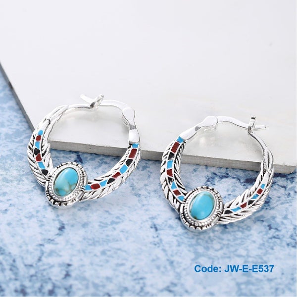 Brand New Vintage Turquoise Eagle Feather Earrings Jewellery *Clearance* Carousel 2