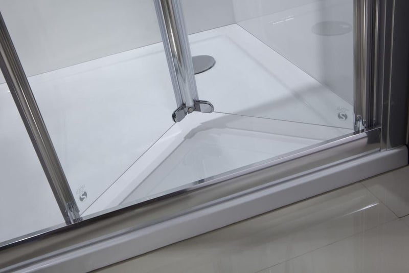 900 x 750mm 2 Sided Bi-Fold Door Shower Enclosure Extra high Carousel 2