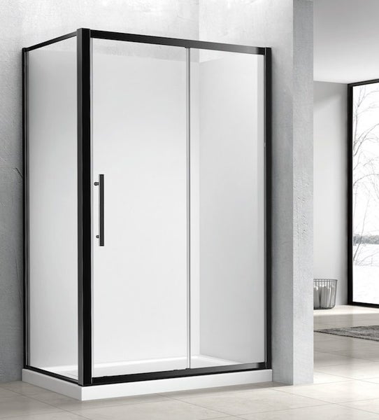 1200 x 900 Rectangle Shower 2000mm Tall | Black Carousel 1
