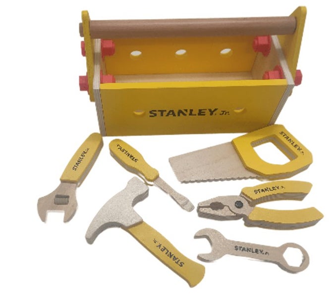 WOODEN SET TOOLBOX+ HAND TOOLS - STANLEY JR Carousel 1