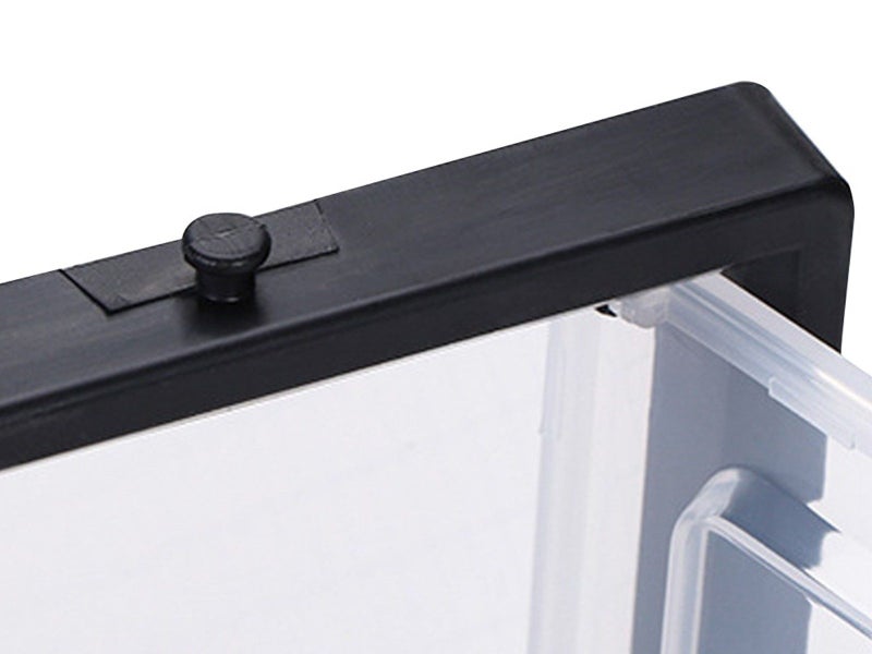 4Pcs Stackable Clear Shoe Boxes with Magnetic Door Sneaker Storage Box - Black Carousel 6