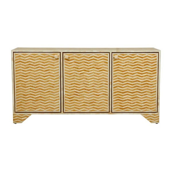 Bone Inlay Buffet in Chevron/Yellow Carousel 1
