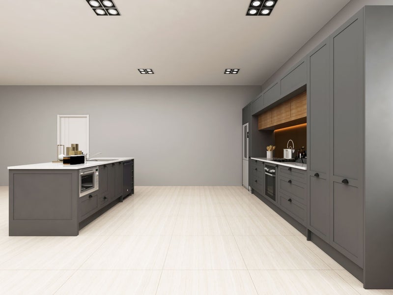 Complete Shaker style kitchen cabinets and Engineered stone Benchtops (GREY) Carousel 1