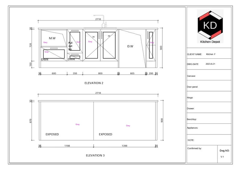 Complete Shaker style kitchen cabinets and Engineered stone Benchtops (Slate F) Carousel 5