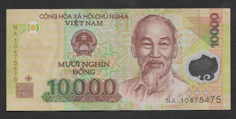 VIETNAM polymer 10000 Dong banknote VF Carousel 1