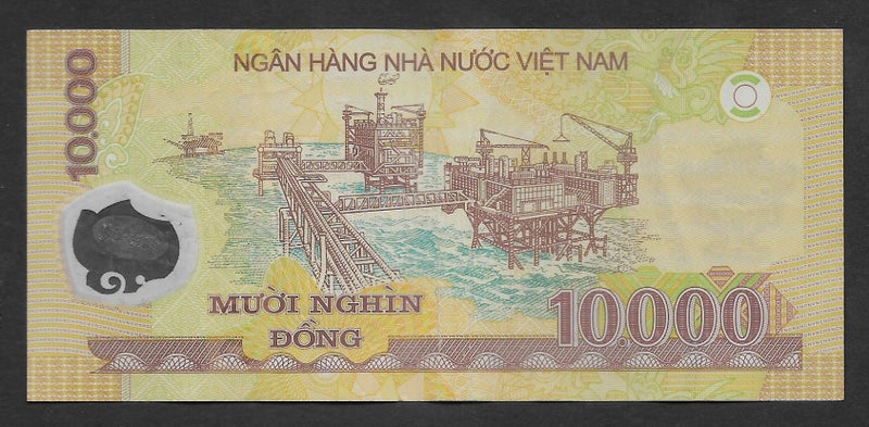 VIETNAM polymer 10000 Dong banknote VF Carousel 2