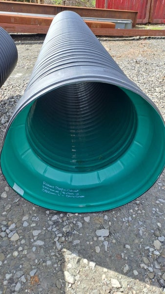 Heavy Duty Plastic Ribbed Culvert Pipe 1000mm OD x 850mm ID x 5800mm Long Carousel 1