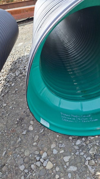 Heavy Duty Plastic Ribbed Culvert Pipe 1000mm OD x 850mm ID x 5800mm Long Carousel 2