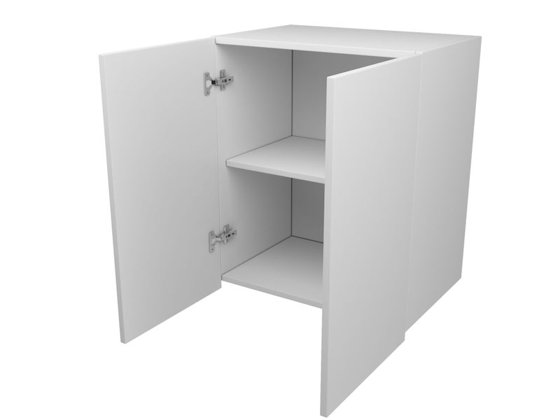 900mm Wall Cabinet Double Door Acrylic White | Flat Pack Cabinet Carousel 1