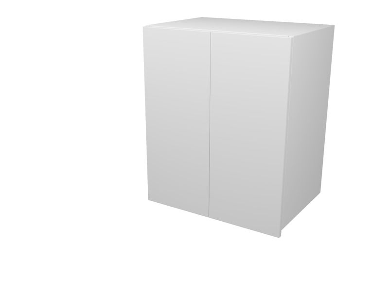 900mm Wall Cabinet Double Door Acrylic White | Flat Pack Cabinet Carousel 2