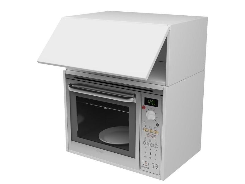 Wall Microwave Unit 600mm Wide, Kitchen Cabinet Flat Pack Carousel 1