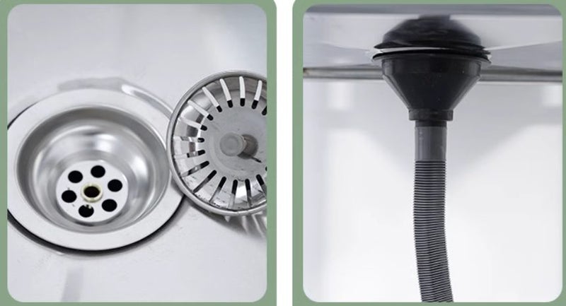 Stainless Steel Freestanding right Sink with bench+splash back 1800*600*900mm Carousel 2