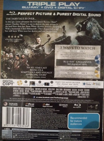 Snow White and the Huntsman: Metal Case Edition (Blu-ray + DVD) - New!!! Carousel 2
