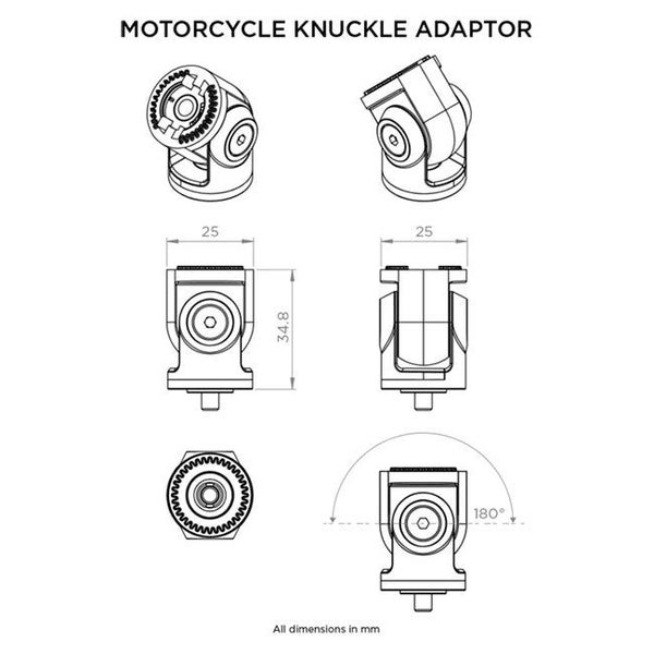 Quad Lock Motorcycle - Knuckle Adaptors Carousel 7