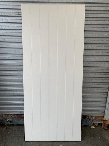 EXTERIOR FIBREGLASS VERTICAL GROOVE DOOR 1980MM HIGH X 910MM WIDE Carousel 1