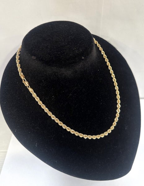 9ct Gold Hollow Rope Chain ~46cm ~8.2g/ #22A Carousel 2