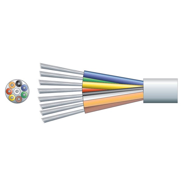 8 Core Alarm Cable TCCA Conductor White 100m Carousel 2
