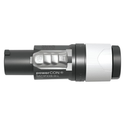 Neutrik NAC3FXXB-W-L PowerCON Locking AC mains Cable Connector Grey Carousel 3